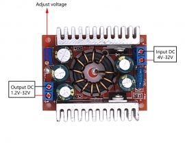 DC-DC 15A Power Supply Step Down Module CVCC 4V-32V to 1.2V-32V Buck Voltage Converter Synchronous Rectifier